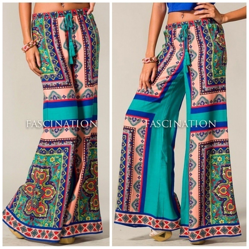 Flying Tomato Multicolor Wide Leg Pants